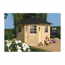 Abri de jardin - SOLID - Nancy - Bois massif - 255x255cm - Sécurité enfant