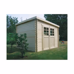 Abri de jardin - SOLID - Brest - Bois massif - 298x298cm - Double porte sécurisée