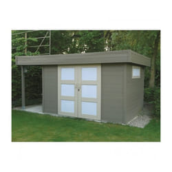 Abri de jardin - SOLID - Larvik - Bois massif - Double porte coulissante - 796m²