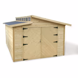 Garage bois 'Torino' - 20.88 m2 - 3.64 x 5.74 x 2.92 m - 28 mm