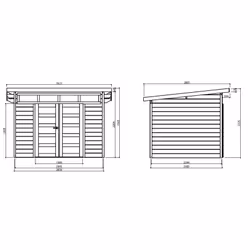 Solid S8244 abri de jardin Abri en bois