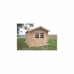 Abri de jardin en bois SOLID Nimes - 238x238cm - 28mm - Double porte-menuisière
