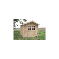 Abri de jardin en bois SOLID Nimes - 238x238cm - 28mm - Double porte-menuisière