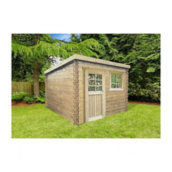 Abri de jardin en bois SOLID Nevers 238x238cm - Pin du nord certifié - Porte-menuisière - Vitrage en verre