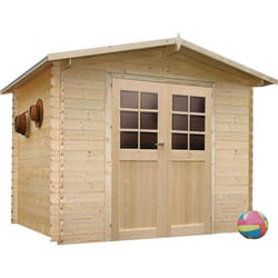 Abri de jardin - SOLID - Amberg - Double porte-menuisière - Pin traité - 298x248cm