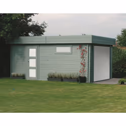 Solid S8935, Abri en bois, Double, Toit plat, Bois tendre, 2 portes(s), 3944 mm