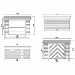 Solid S8935 abri de jardin Abri en bois