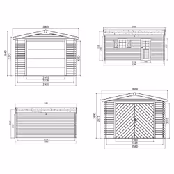 Solid S8946 abri de jardin Abri en bois