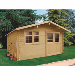 Solid S8386CR0, Abri en bois, Double, Toit en croupe, Bois, Bois tendre, 1 portes(s)