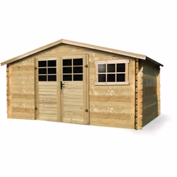 Solid - Abri jardin bois traditionnel - 11.56 m2 - 388 x 298 x 218 cm - 28mm