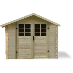 Solid - Abri jardin bois traditionnel - 8.88 m2 - 2.98 x 2.98x 2.18 m - 28 mm