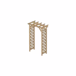 Pergola rose droit - 2.13 mFabriquée en pin sylvestre autoclave vert, cet auvent droit s'implantera parfaitement dans l'allée ...