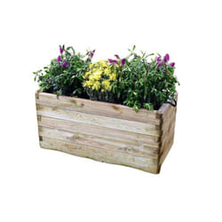 Bac à Fleurs - Solid - Rectangulaire - Bois - Jaune - 1800 x 500 x 500mm