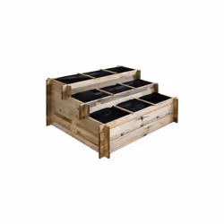 Cultiver facilement vos fleurs, tomates ou plantes aromatiques avec ce carré potager à escalierCe carré potager en escalier e ...