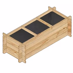 Carré potager rectangulaire pour cultiver herbes aromatiques, fleurs et légumesCe carré potager nécessite peu d'entretien. Il ...