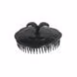 Brosse Cheveux - SIBEL - Brosse ronde plate massage - Plastique Noir
