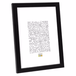 Deknudt S41JL2, Carton, Verre, Bois, Noir, Cadre pour une seule photo, Table, Mur, 29,7 x 42 cm, Rectangulaire
