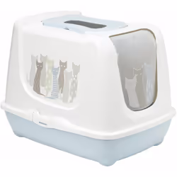 Magnifique maison de toilette pour chat "Cat Dream".Blanc et argenté.Longueur : 50 cm - Largeur : 39 cm - Hauteur : 37,5 cm.  ...