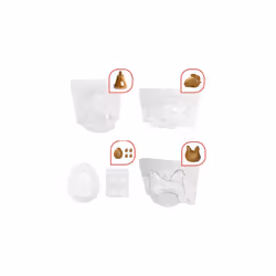 Frifri - Moule 3D Lot de 4 moules spécial Pâques pour chocolatière