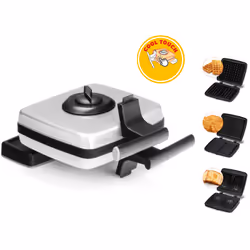 Frifri FRI022814512GRP moule à gauffres 2 gauffre(s) 1200 W Noir, Gris