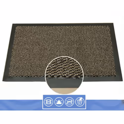 Tapis mange poussière synthétique. Fibres 100% polypropylène Sous couche vinyle antidérapant.