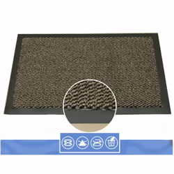 Tapis anti-poussière spécialement étudié pour retenir les saletés, les poussières et l'eau, dans les entrées d'hôtels, restau ...