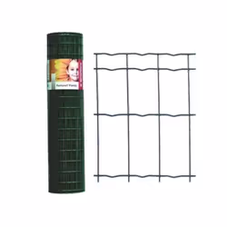 Treillis électrosoudé galvanisé et plastifié Fil double bord supérieur et inférieur Fils horizontaux ondulés Maille 101,6x50, ...
