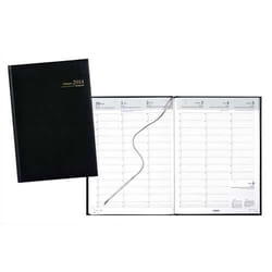 Agenda BREPOLS Omega 30 ft 21x29cm - Broché 1 semaine sur 2 pages - Papier blanc - Couverture noire