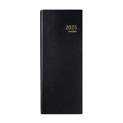 Agenda long 1 jour par page travers noir
