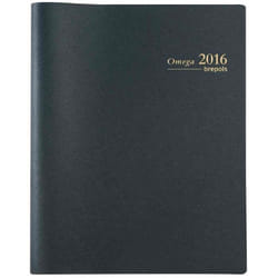 Agenda - BREPOLS - OMEGA 27 - 1 semaine sur 2 pages - 210 x 270 mm - Noir