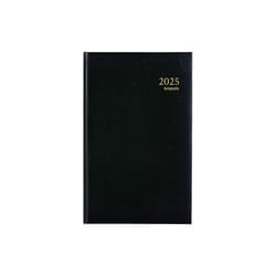 Agenda - Brepols - Saturnus Basic LIMA - 1 jour/page - 133x21cm - Année civile 2025 - Noir