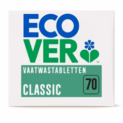 Ecover - Tablettes Lave-Vaisselle Classiques - 70 pièces - élimine les résidus incrustés - citron & citron vert