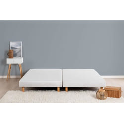 Les Tendances - Sommiers Tapissiers A Lattes X 2 - 180 X 200 - Bois Massif Blanc + Pieds - Finlandek Rakenne