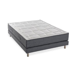 Deko dream Ensemble matelas + sommier 160x200 cm - Mousse memoire - 28cm - 5 zones - Ferme - hotel premium lux