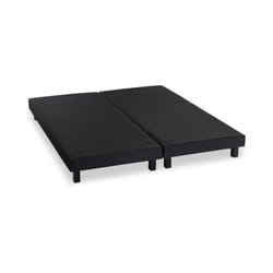 Sommiers tapissiers a lattes x 2 - 160 x 200 - Bois massif noir + pieds - deko dream Rakenne