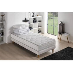 Les Tendances - Pack Pret A Dormir Malin - Matelas + Sommier 90 X 190 + Couette + Oreiller Deko Dream