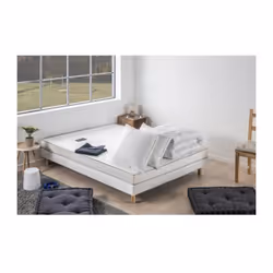 Pack complet TOP 140x190 - Matelas mousse et mémoire de forme 24 kg/m3 et 55kg/m3 - Couchage Ferme - hauteur 14 cm - + Sommie ...