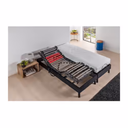 Ensemble 2 Sommiers TPR électriques avec 2 matelas mousse 2x80x200 pour couchage en 160*200cm