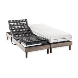 Deko dream Ensemble matelas+sommier relaxation électrique ergo 9 Dreamzone - 2x90x200 cm - Matelas ressorts ensachés
