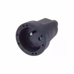 FICHE FEMELLE ETANCHE IP44 NOIRE