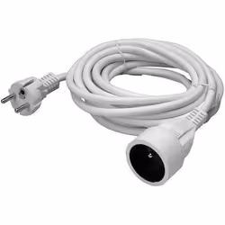 Rallonge - 3x1.5 mm² - 5 m - blanc