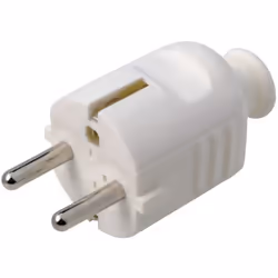 PROFILE - Fiche mâle 2P+T 10/16A Blanc blister