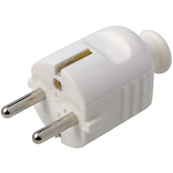 PROFILE - Fiche mâle 2P+T 10/16A Blanc blister