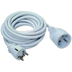 Rallonge elec 3G1.5 5M blanc Profile 502400151