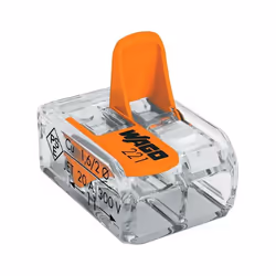 WAGO BORNE LEVIER 2X0.2-4MM 10 PIECES