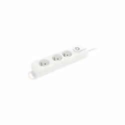 BLOC 3 PRISES INT 1.5M BLANC
