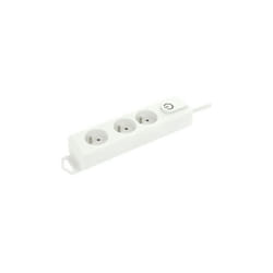 BLOC 3 PRISES INT 1.5M BLANC