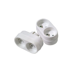 PROFILE - Multiprise 2 x 16 A blanc lot de 2