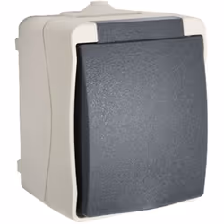 Cet interrupteur unipolaire semi-étanche, avec un degré de protection IP44, est adapté pour une installation en extérieur ain ...