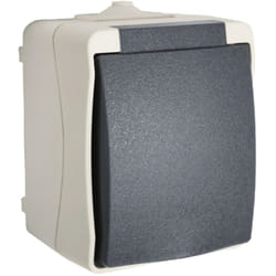 Profile - interrupteur 1P semi etanche gris 425001010